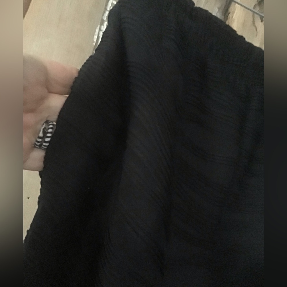 Moon Light Black Lantern Crop Pant Textured Fabric Size Large Pockets - Picture 8 of 10